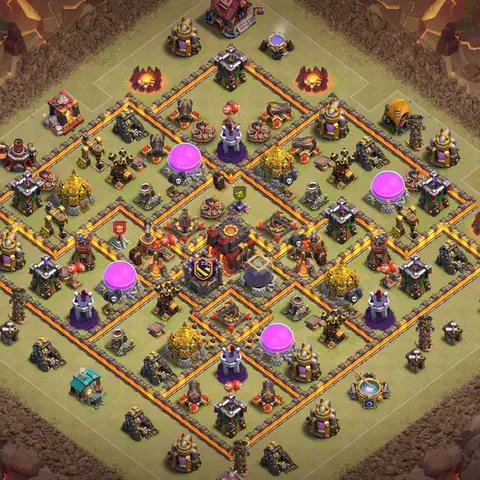 TH10 war anti 3 star base layout with copy link for Clash of Clans defense, layout #014