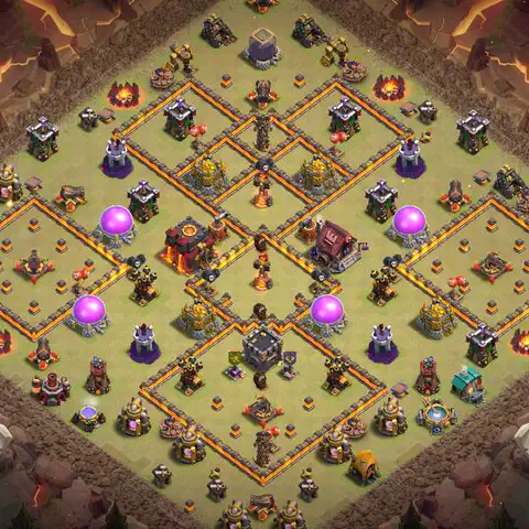 TH10 war anti 3 star base layout with copy link for Clash of Clans defense, layout #029