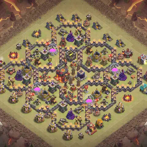TH10 anti lavaloon anti 3-star war base layout #110