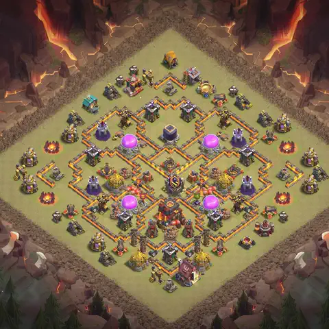 TH10 anti air anti 3-star war base layout #134