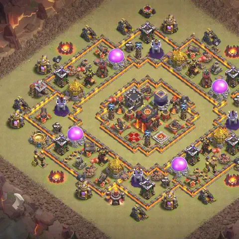 TH10 anti air anti 3-star war base layout #167