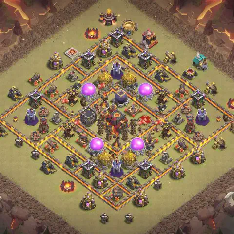 TH10 anti air anti 3-star war base layout #170