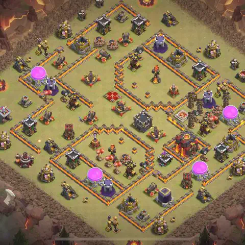 TH10 anti blimp anti 3-star war base layout #179