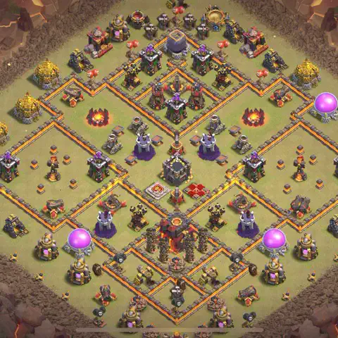 TH10 anti blimp anti 3-star war base layout #188