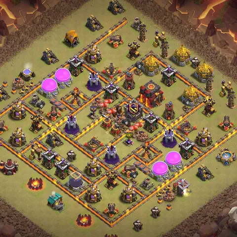 TH10 war cwl base layout with copy link for Clash of Clans defense, layout #010