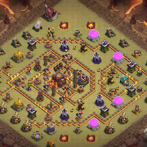 TH10 war cwl base layout with copy link for Clash of Clans defense, layout #013