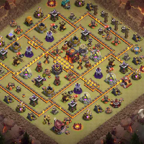TH10 war cwl base layout with copy link for Clash of Clans defense, layout #022