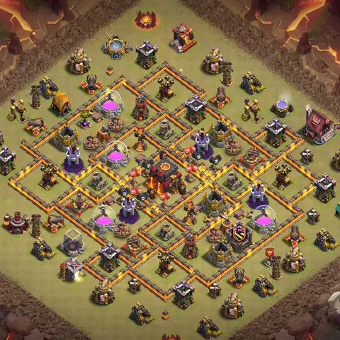 TH10 war cwl base layout with copy link for Clash of Clans defense, layout #034