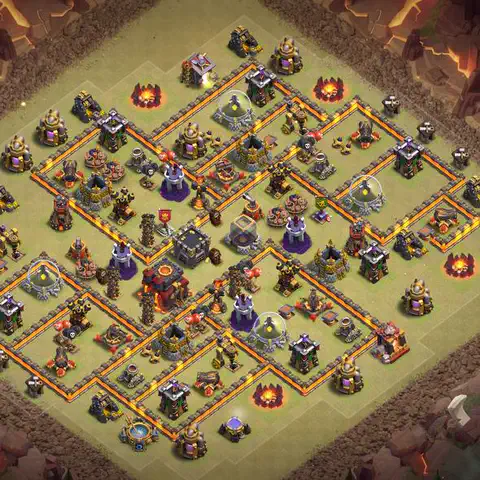 TH10 war cwl base layout with copy link for Clash of Clans defense, layout #040