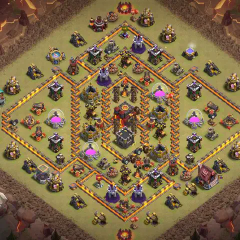 TH10 war cwl base layout with copy link for Clash of Clans defense, layout #079