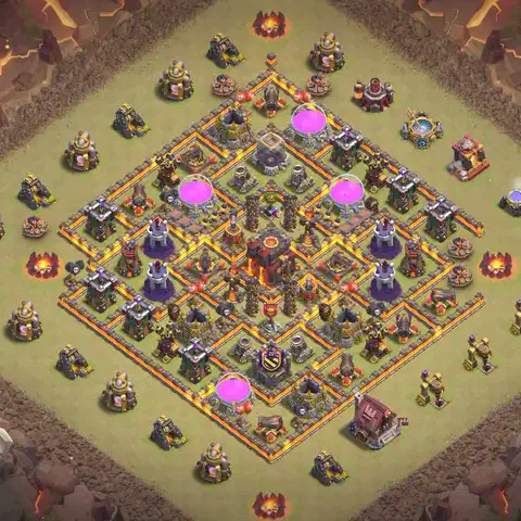TH10 anti air cwl war base layout #106