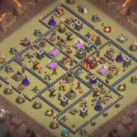 TH10 anti dragon cwl war base layout #109