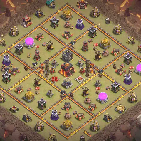 TH10 anti air cwl war base layout #160