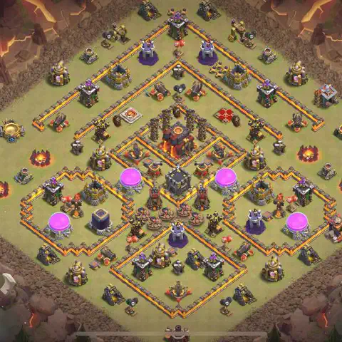 TH10 anti dragon cwl war base layout #178