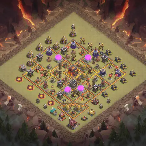TH10 anti blimp war defense base layout #123