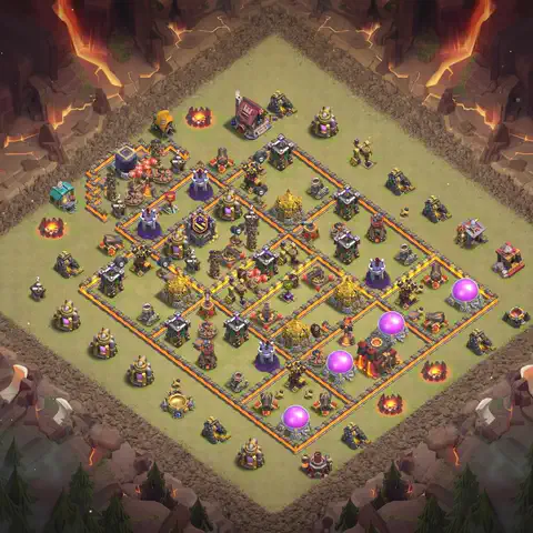 TH10 anti blimp war defense base layout #141