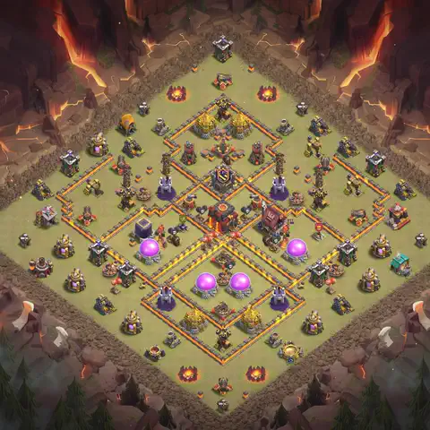 TH10 anti blimp war defense base layout #156