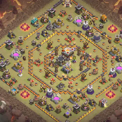 TH11 anti air anti 3-star war base layout #005