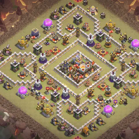 TH11 anti e-drag anti 3-star war base layout #011