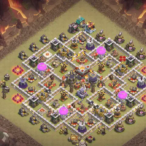 TH11 anti air anti 3-star war base layout #023