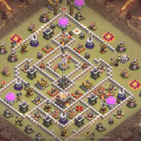 TH11 anti lavaloon anti 3-star war base layout #035