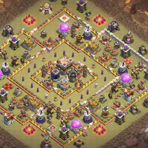 TH11 anti e-drag anti 3-star war base layout #059