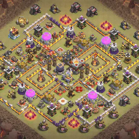TH11 anti lavaloon anti 3-star war base layout #062