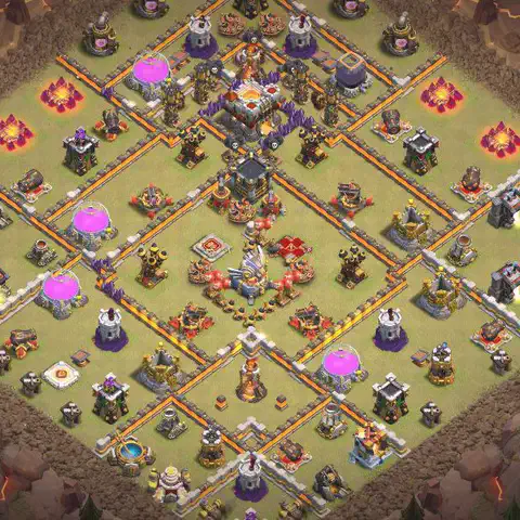 TH11 anti blimp anti 3-star war base layout #065