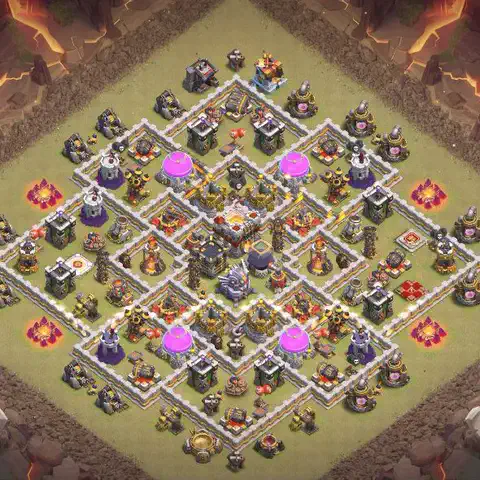 TH11 anti blimp cwl war base layout #022