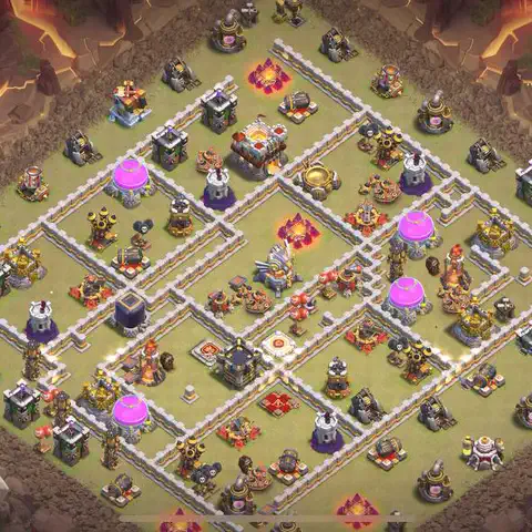 TH11 anti blimp cwl war base layout #031