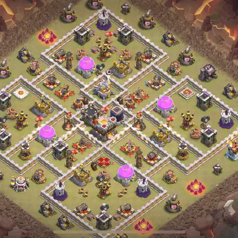 TH11 anti e-drag cwl war base layout #034