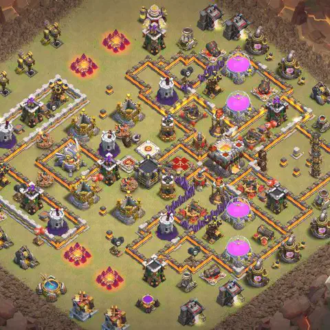 TH11 anti e-drag cwl war base layout #067