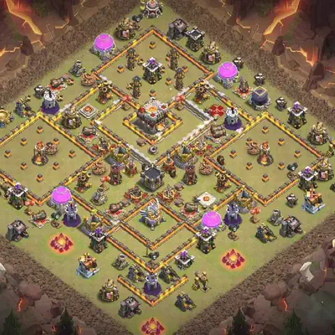 TH11 anti air cwl war base layout #082