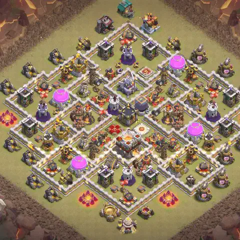 TH11 anti blimp war defense base layout #024