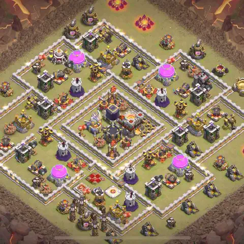 TH11 anti e-drag war defense base layout #036