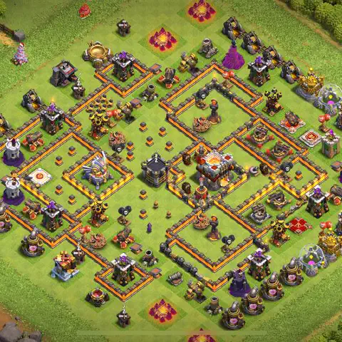 TH11 farming base layout with copy link for Clash of Clans resource protection, layout #042