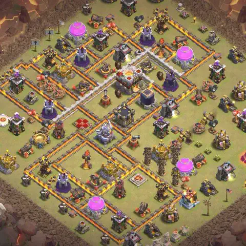 TH11 anti e-drag war defense base layout #087