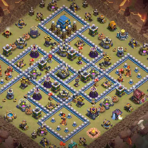 TH12 war anti 3 star base layout with copy link for Clash of Clans CWL defense, layout #020