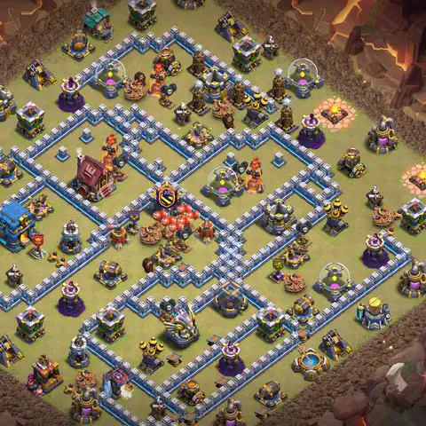 TH12 war anti 3 star base layout with copy link for Clash of Clans CWL defense, layout #032
