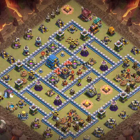 TH12 war anti 3 star base layout with copy link for Clash of Clans CWL defense, layout #035