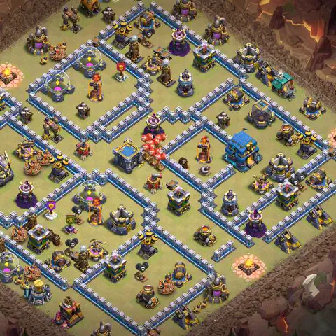 TH12 war anti 3 star base layout with copy link for Clash of Clans CWL defense, layout #044