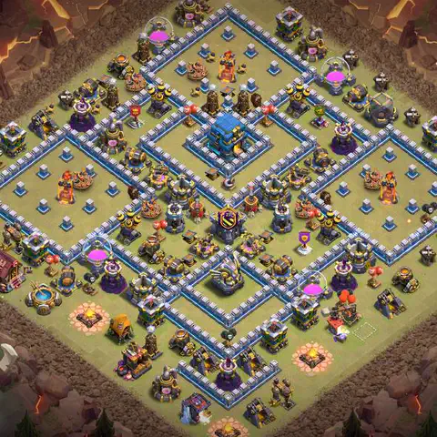TH12 war anti 3 star base layout with copy link for Clash of Clans CWL defense, layout #053