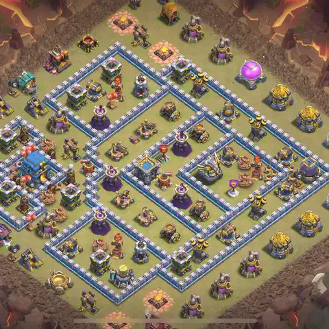TH12 anti air anti 3-star war base layout #128