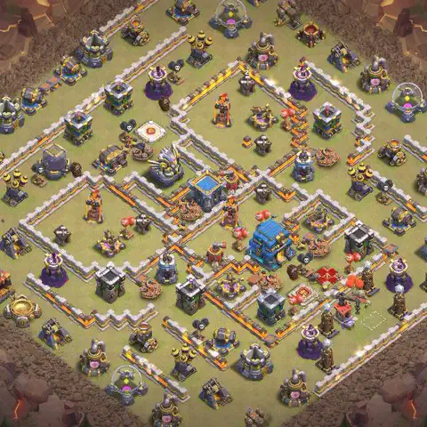 TH12 anti air anti 3-star war base layout #155