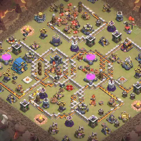 TH12 anti lavaloon anti 3-star war base layout #176