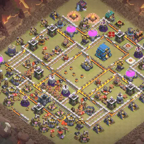 TH12 anti air anti 3-star war base layout #182