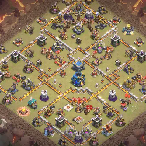 TH12 anti blimp anti 3-star war base layout #188