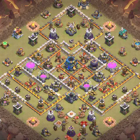 TH12 anti air anti 3-star war base layout #191