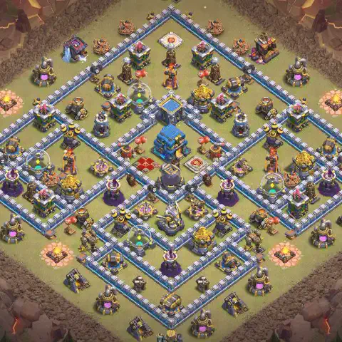 TH12 anti blimp anti 3-star war base layout #197