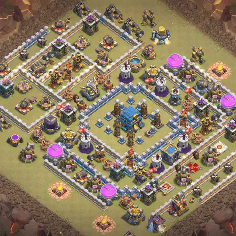 TH12 anti e-drag anti 3-star war base layout #215